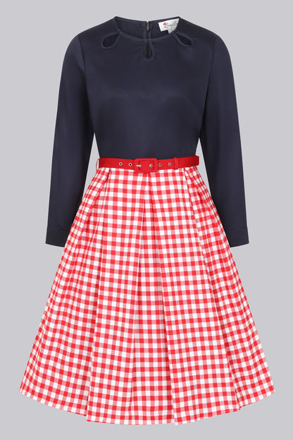 Sophia Keyhole Neck Pleated Dress