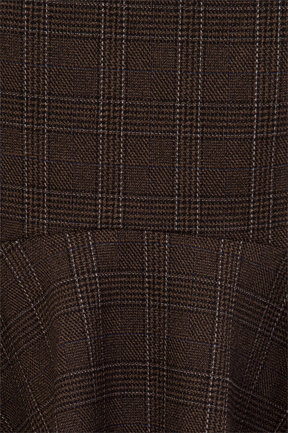 Winifred Librarian Check Fishtail Skirt