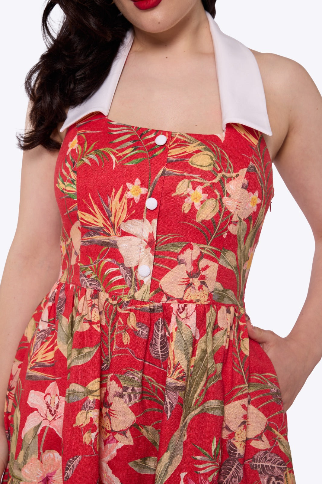 Waverly Hibiscus Swing Dress