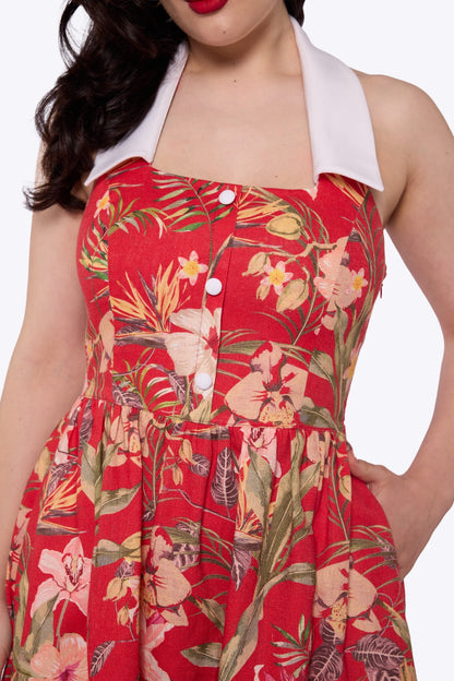 Waverly Hibiscus Swing Dress