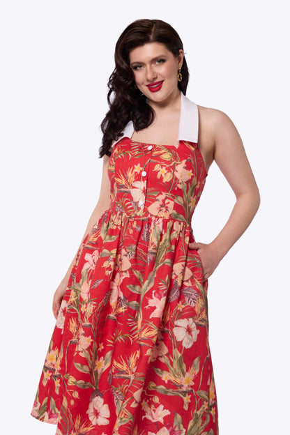 Waverly Hibiscus Swing Dress