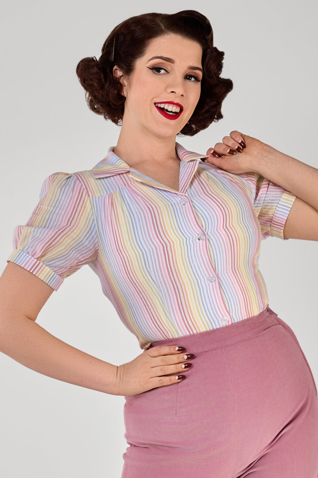 Luana Sherbet Stripe Shirt