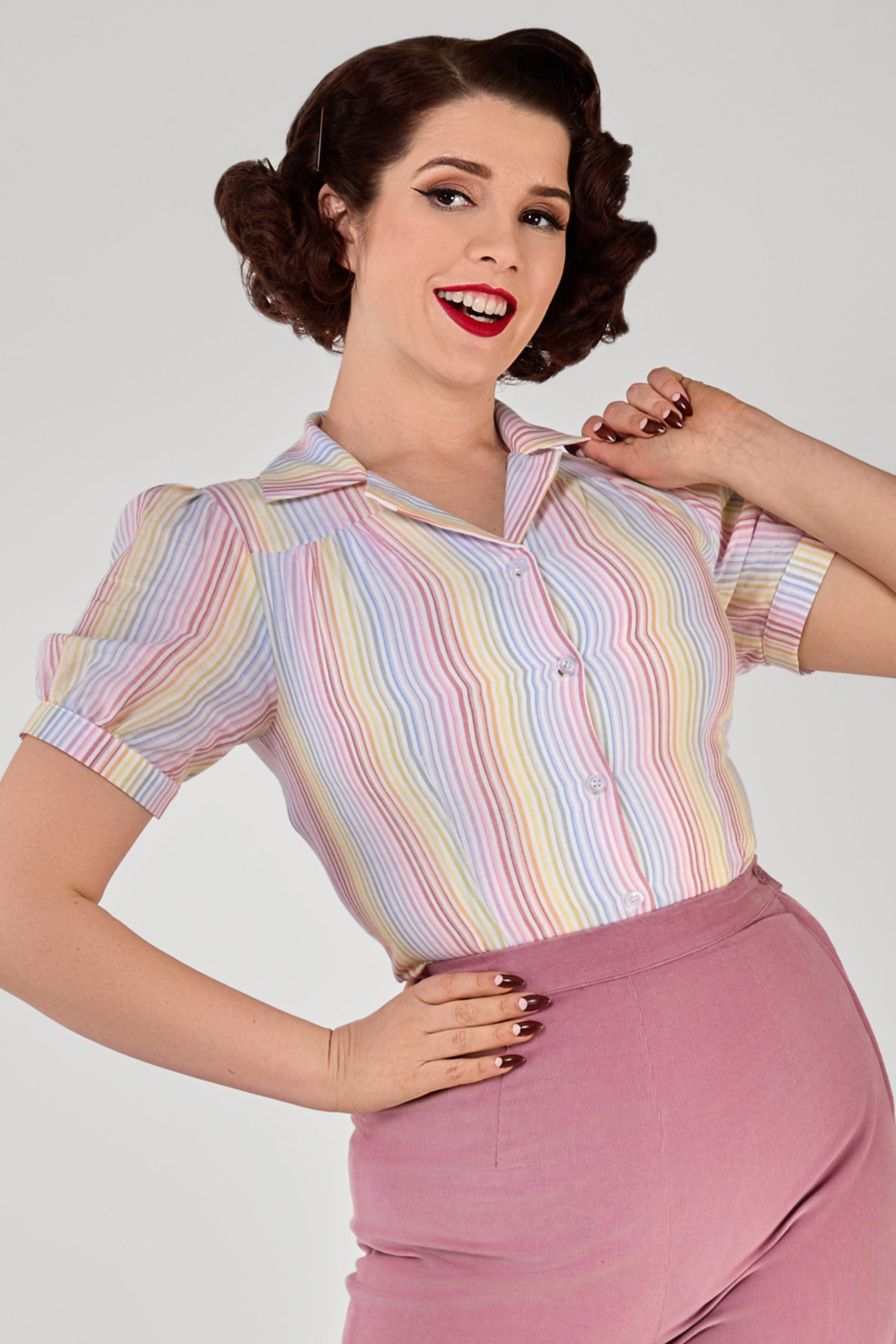 Luana Sherbet Stripe Shirt