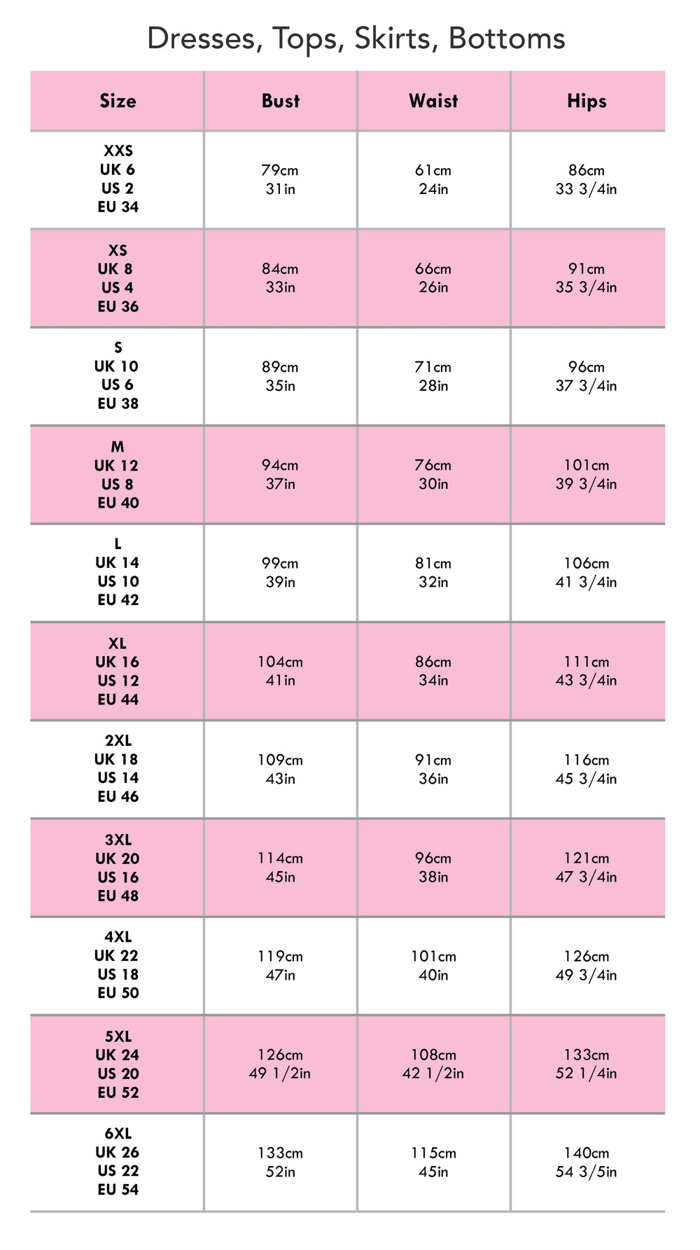 Fit & Size Guides