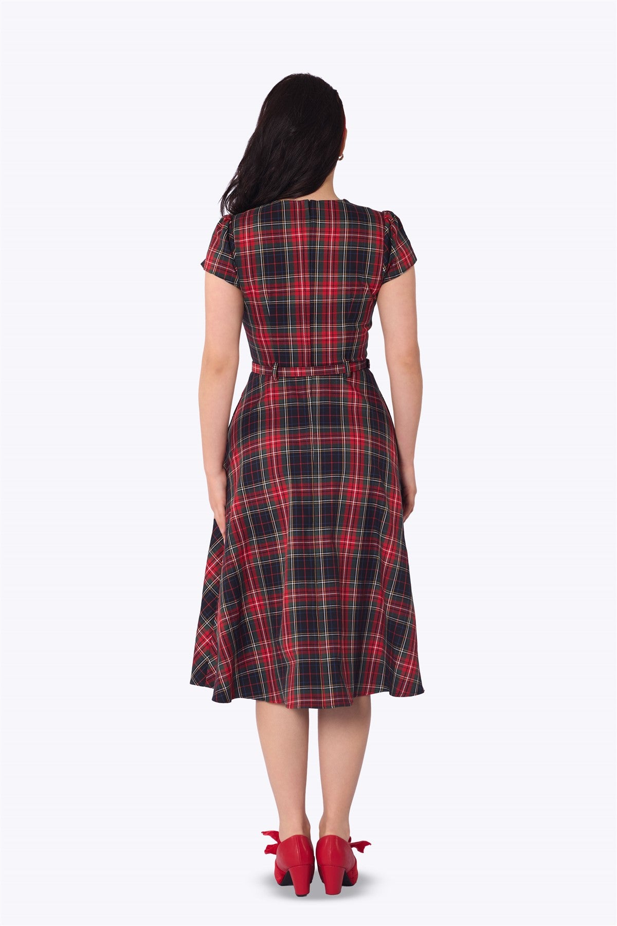 Victoria Check Swing Dress