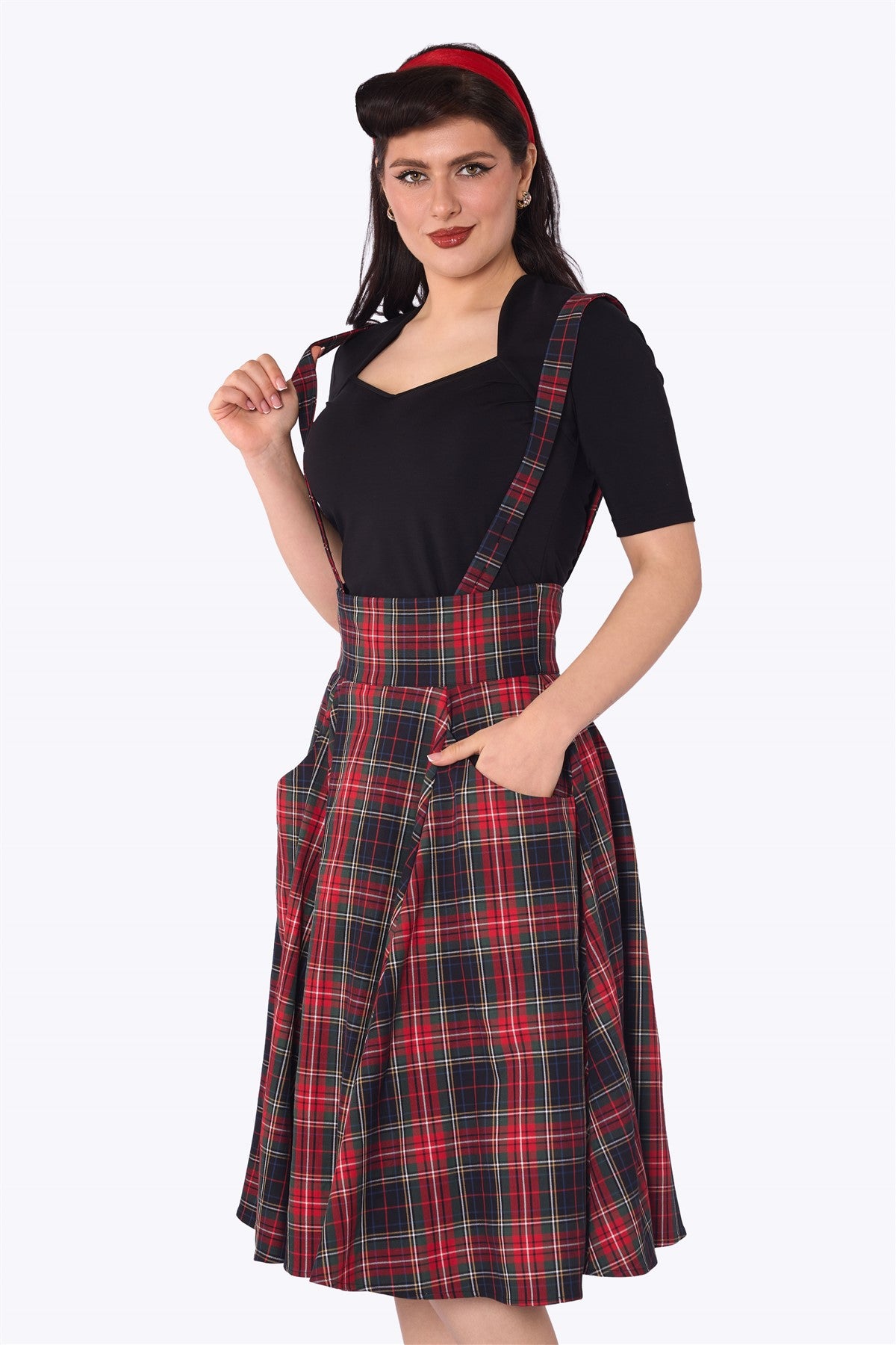 Alexa Classic Check Swing Skirt