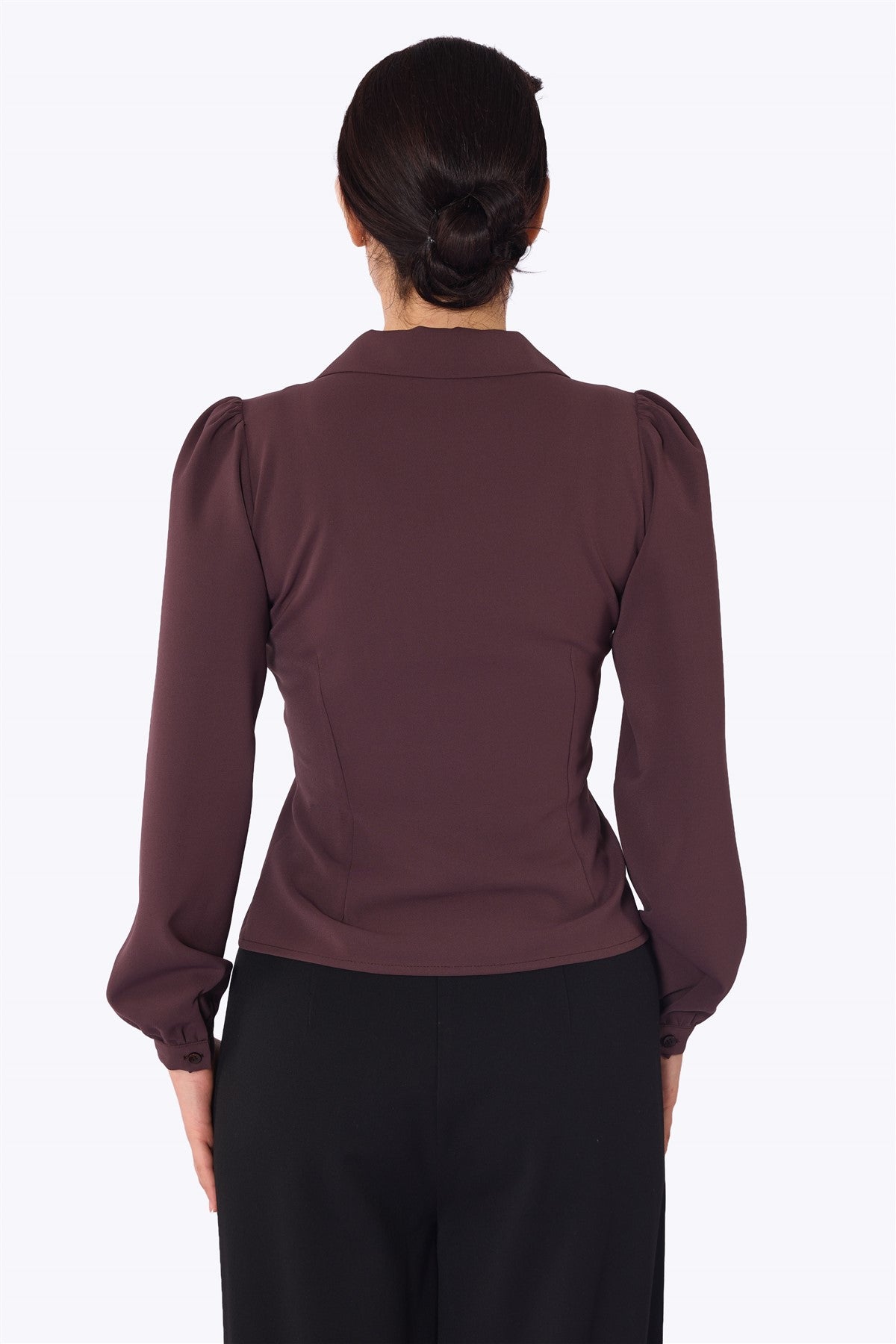 Pepper 40s Brown Blouse