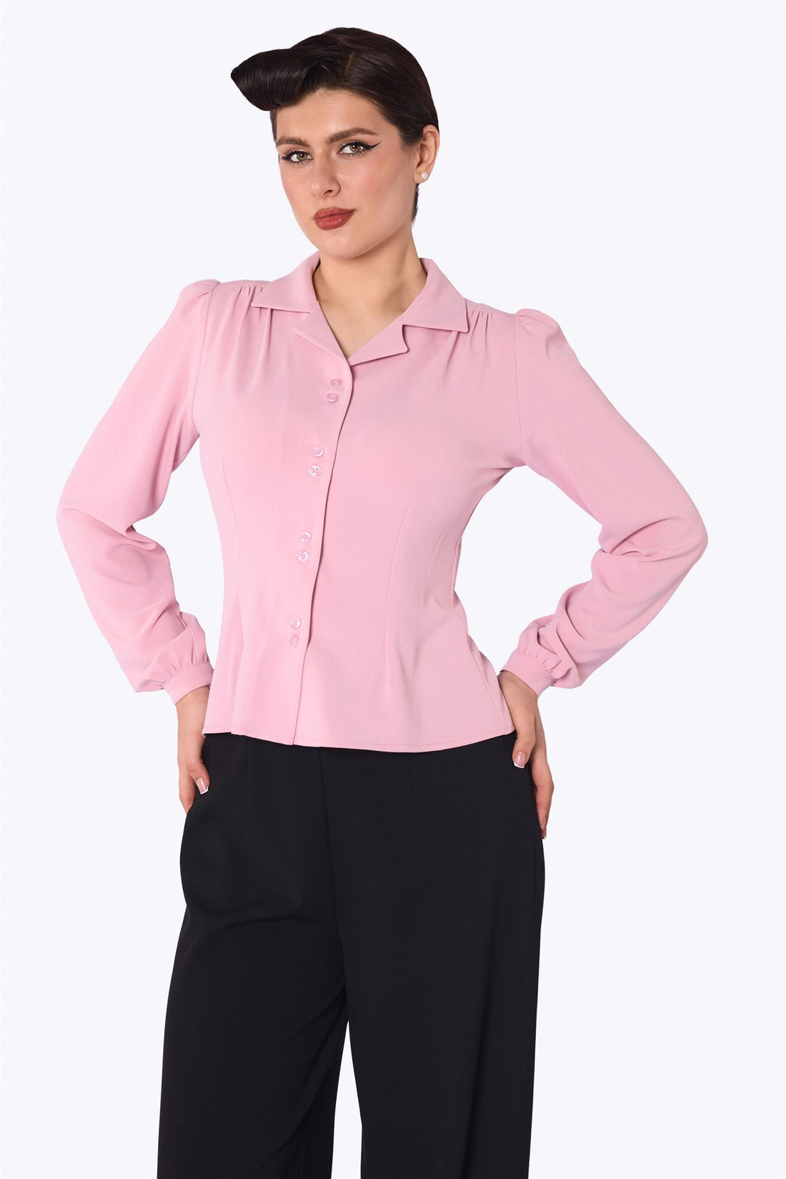 Pepper 40s Pink Blouse