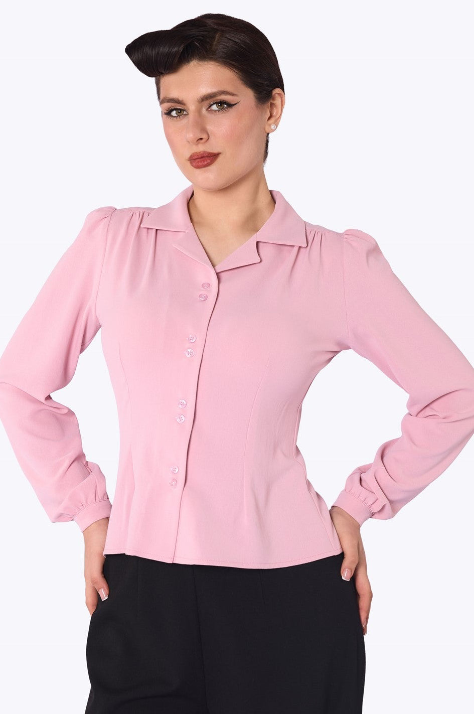 Pepper 40s Pink Blouse