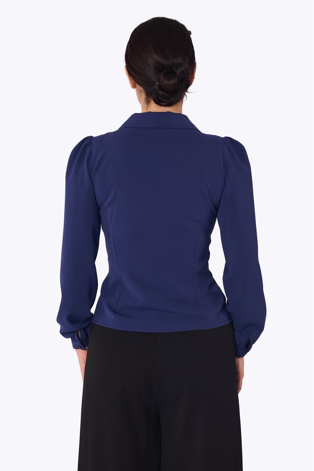 Pepper 40s Navy Blue Blouse
