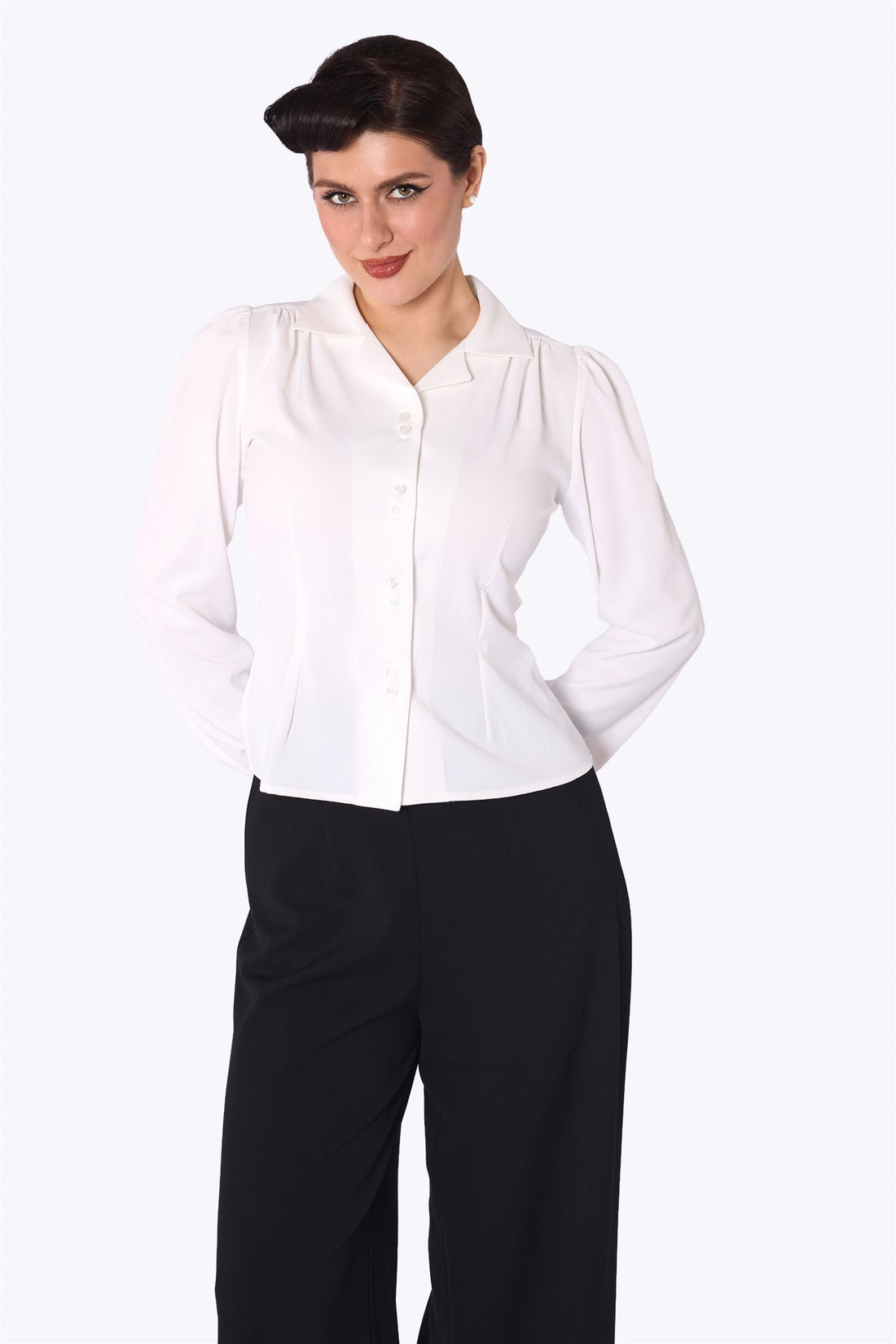 Pepper 40s white blouse