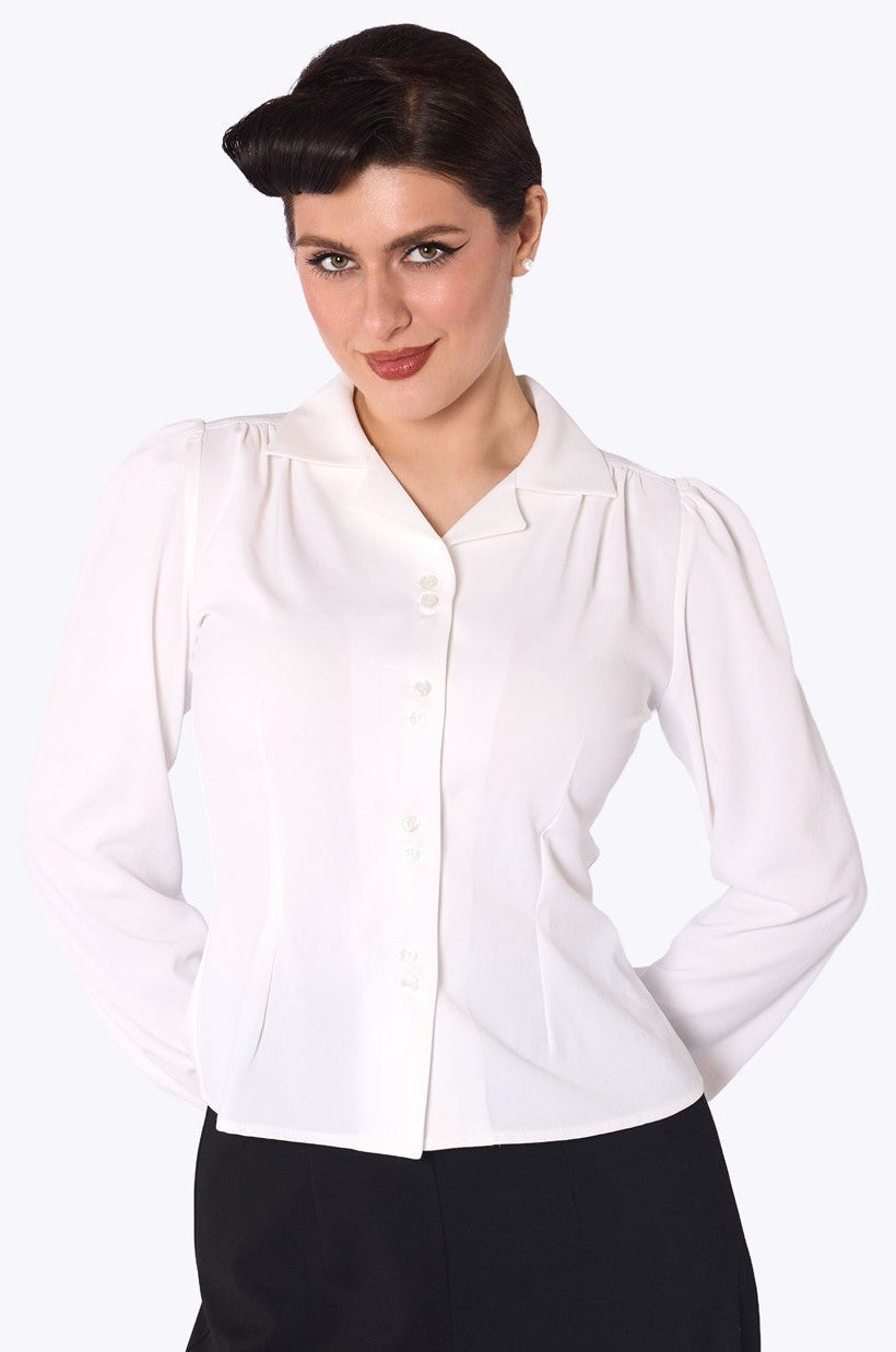 Pepper 40s white blouse