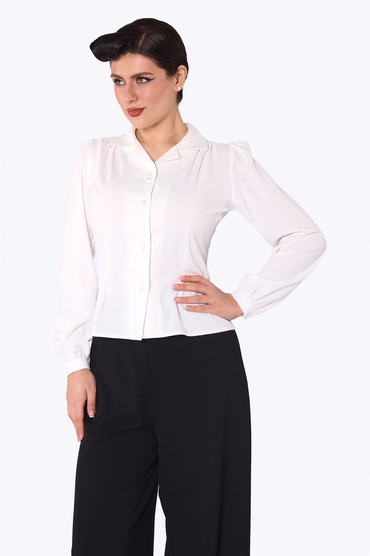 Pepper 40s white blouse