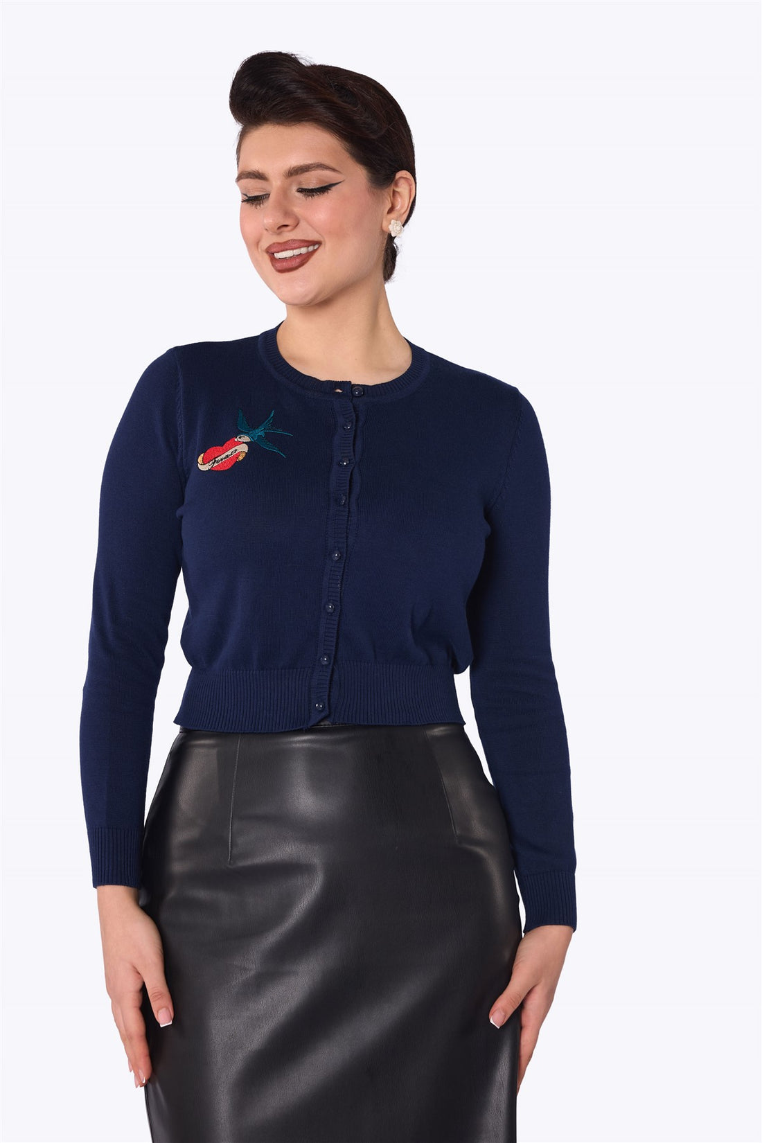 Lucy True Love Cardigan Long Sleeve Navy Blue