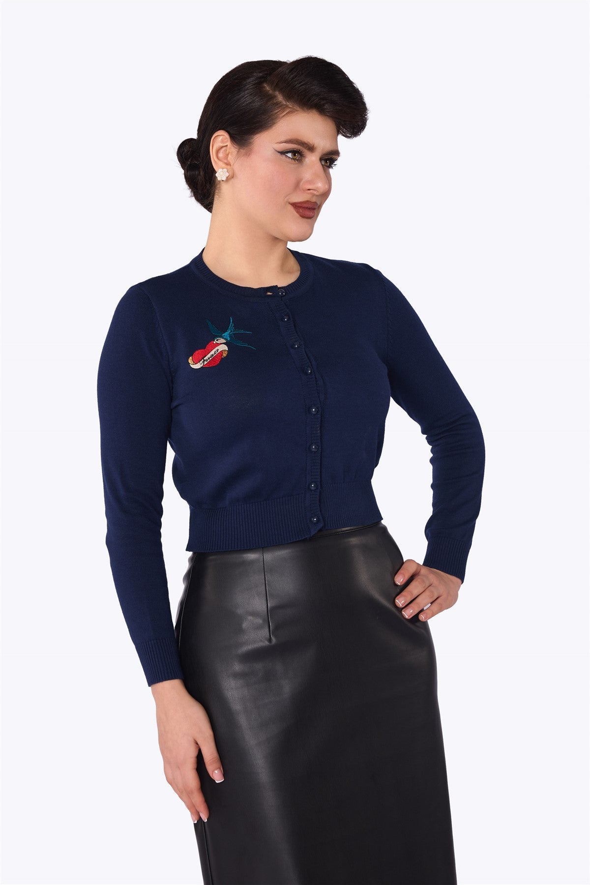 Lucy True Love Cardigan Long Sleeve Navy Blue