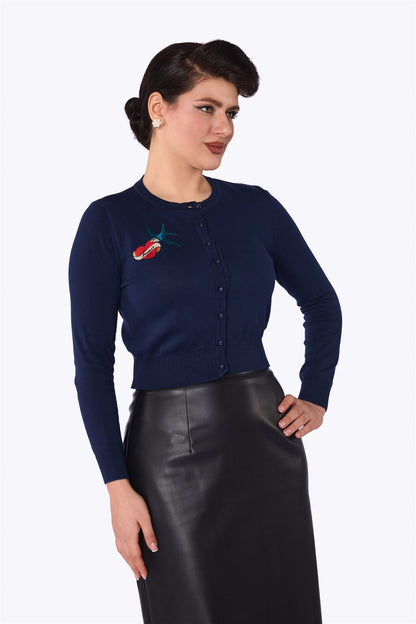 Lucy True Love Cardigan Long Sleeve Navy Blue