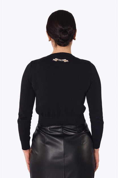 Lucy True Love Cardigan Long Sleeve Black