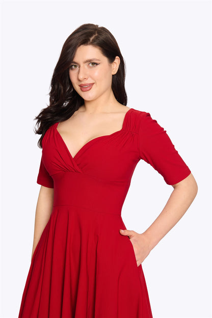 Trixie Red Swing Dress