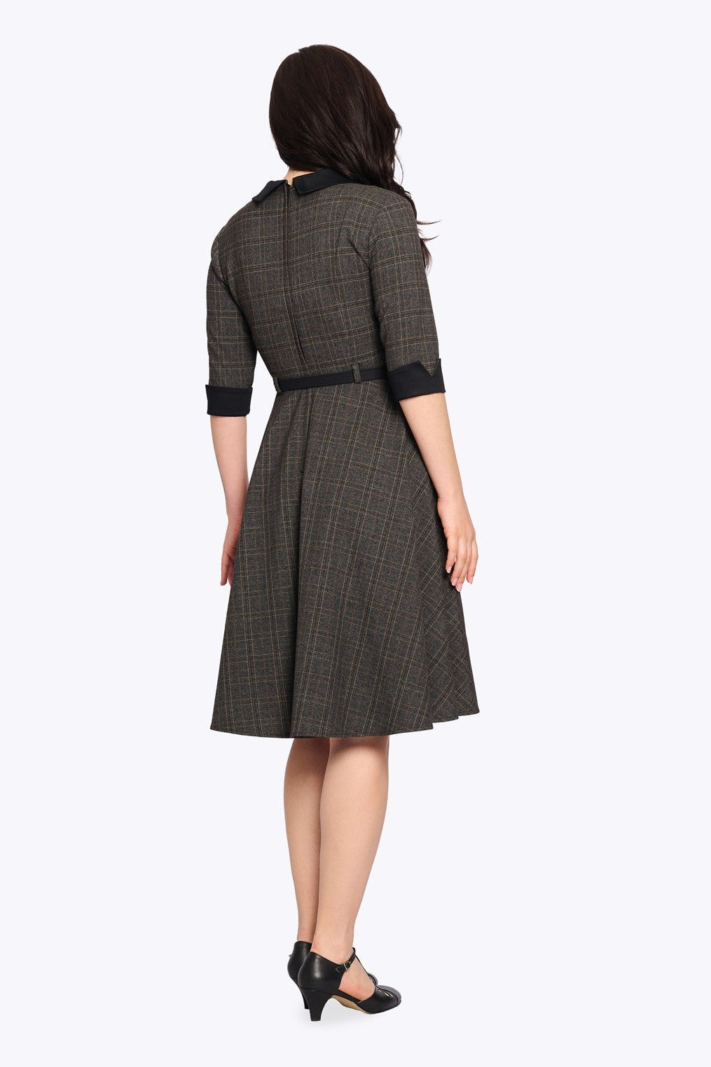 Margaret Heritage Check Flared Dress