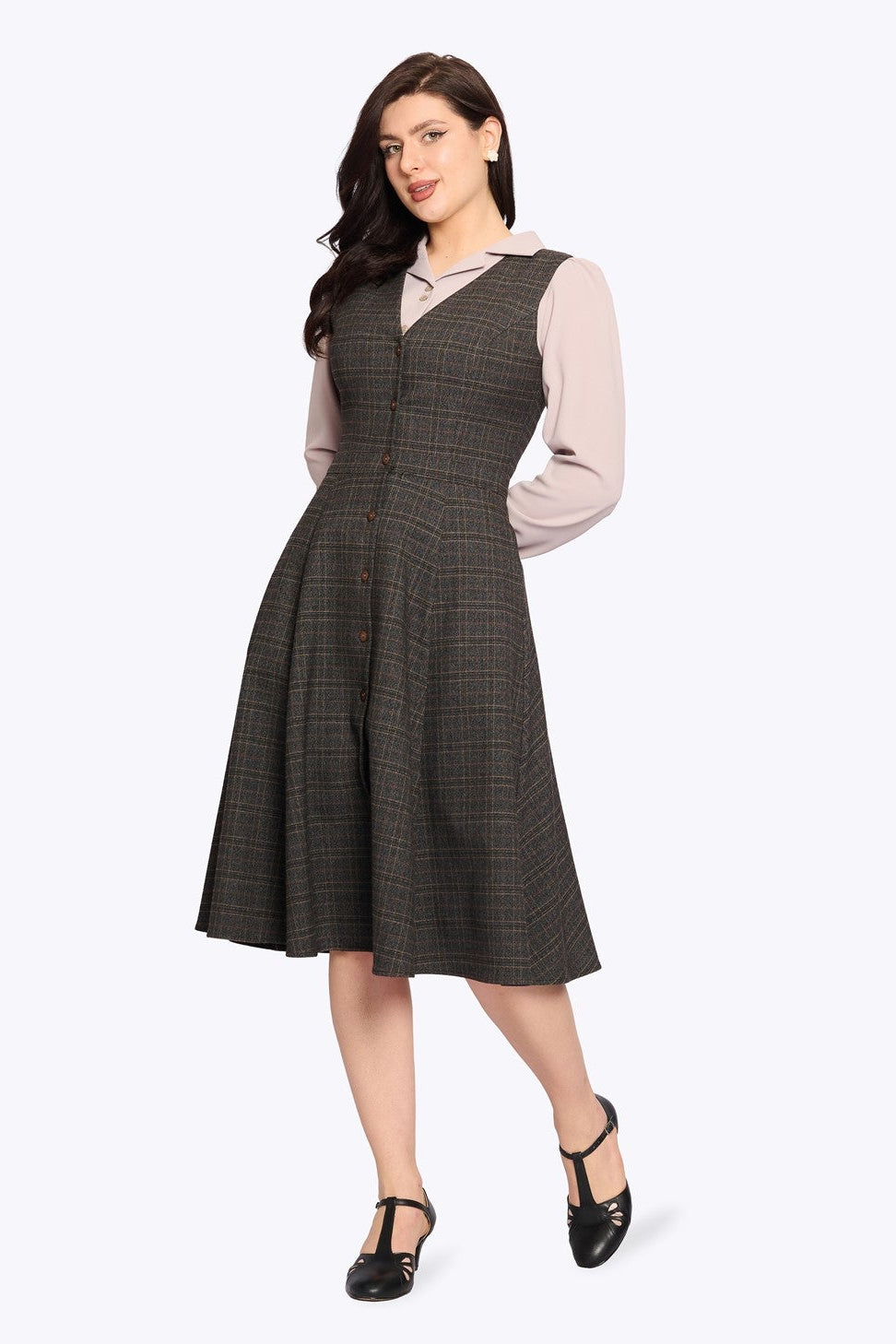 Stella Heritage Check Pinafore Dress
