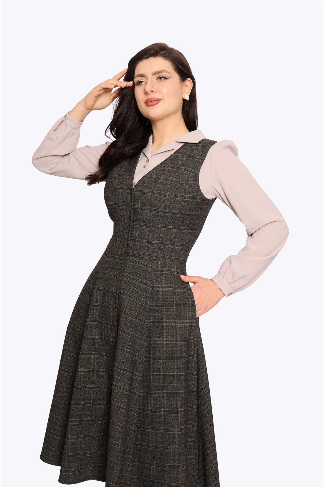 Stella Heritage Check Pinafore Dress