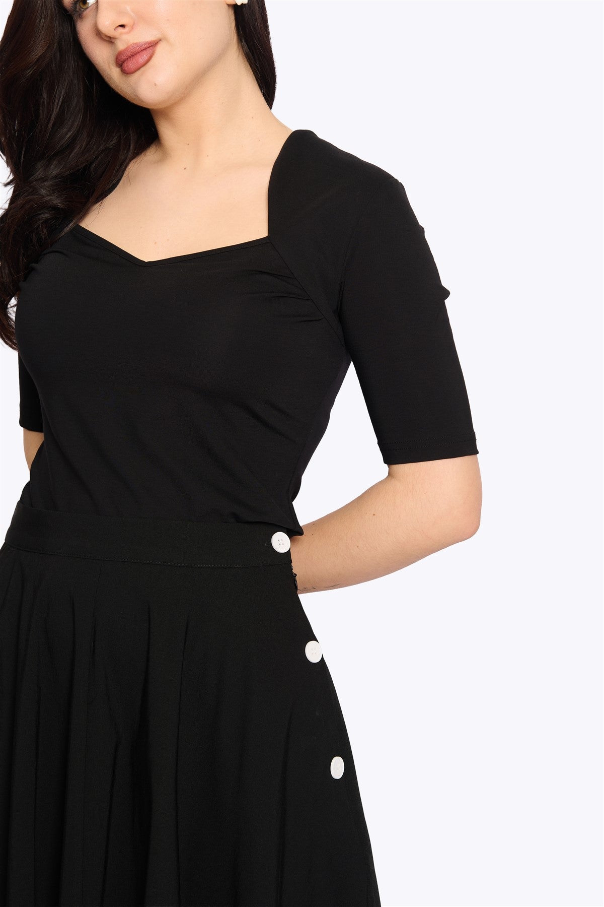 Florence Side Button Skirt