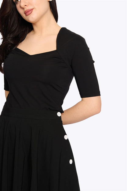 Florence Side Button Skirt