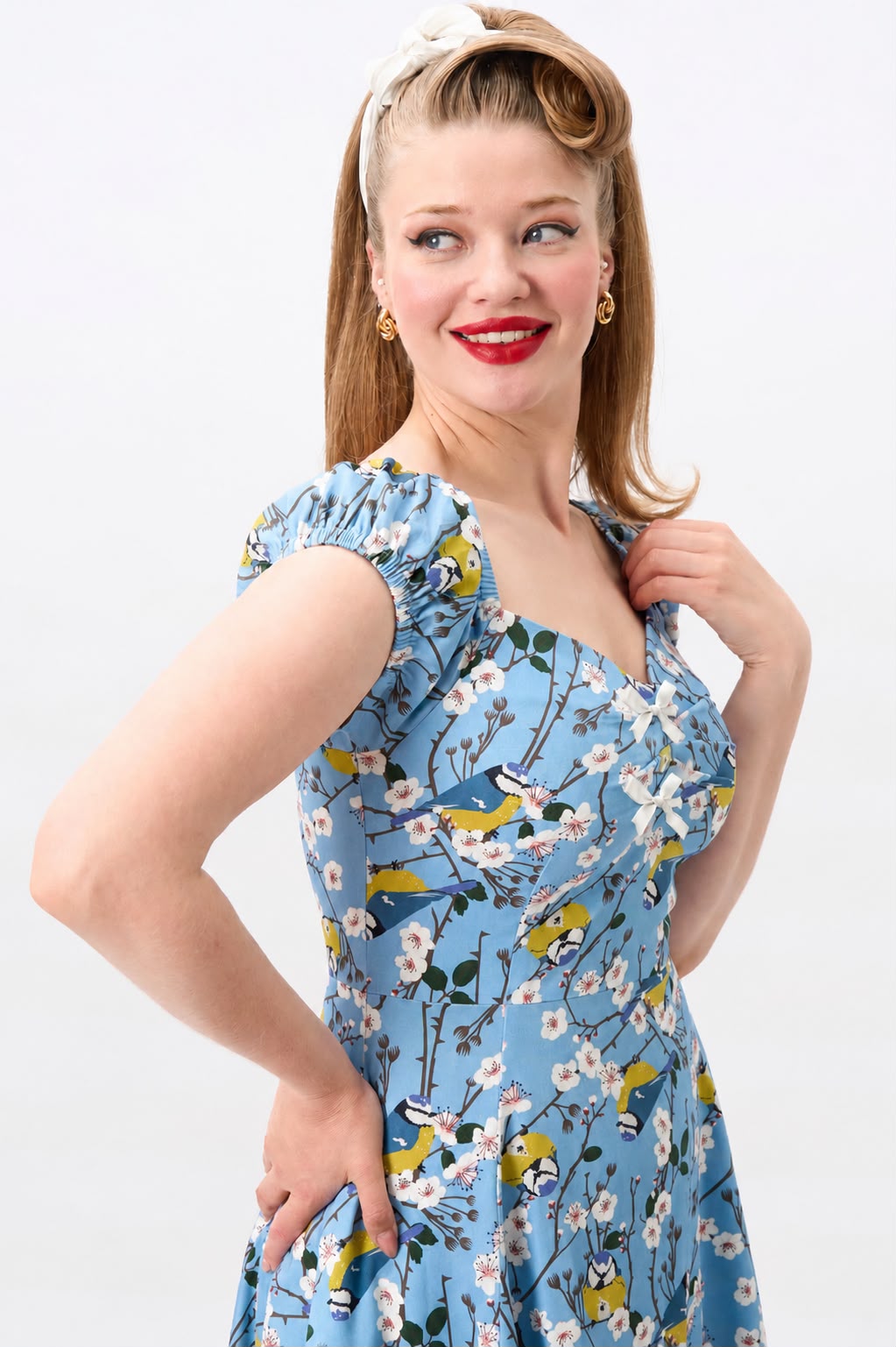 Dolores Blossom Birds Mini Dress