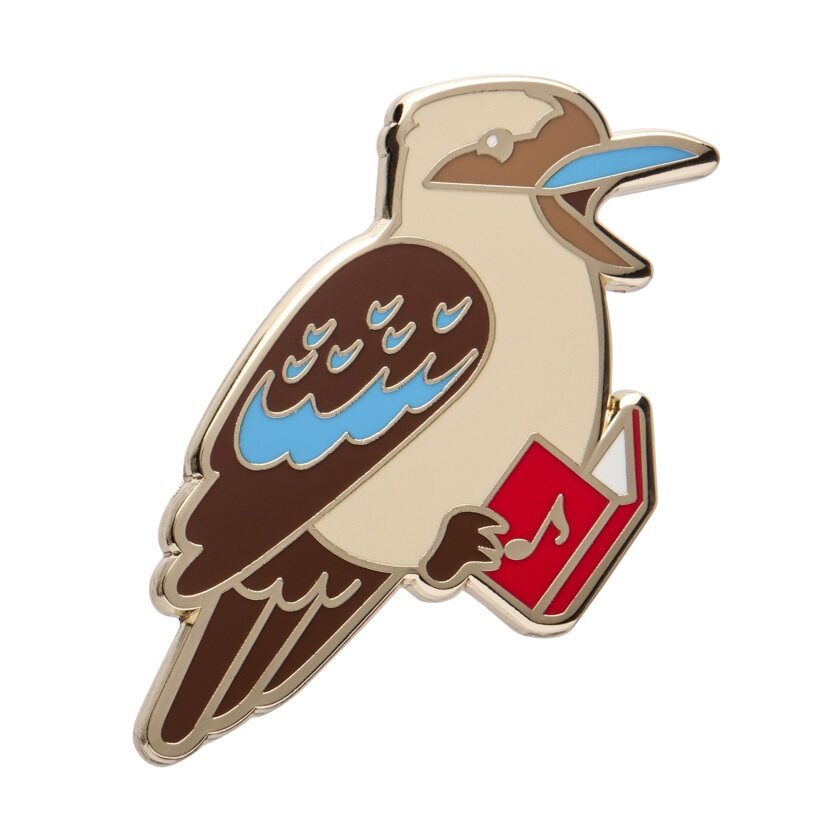 Kip the kookaburra enamel pin
