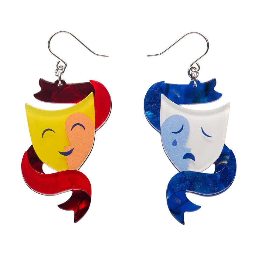 Comedy &amp; Tragedy Drop Earrings