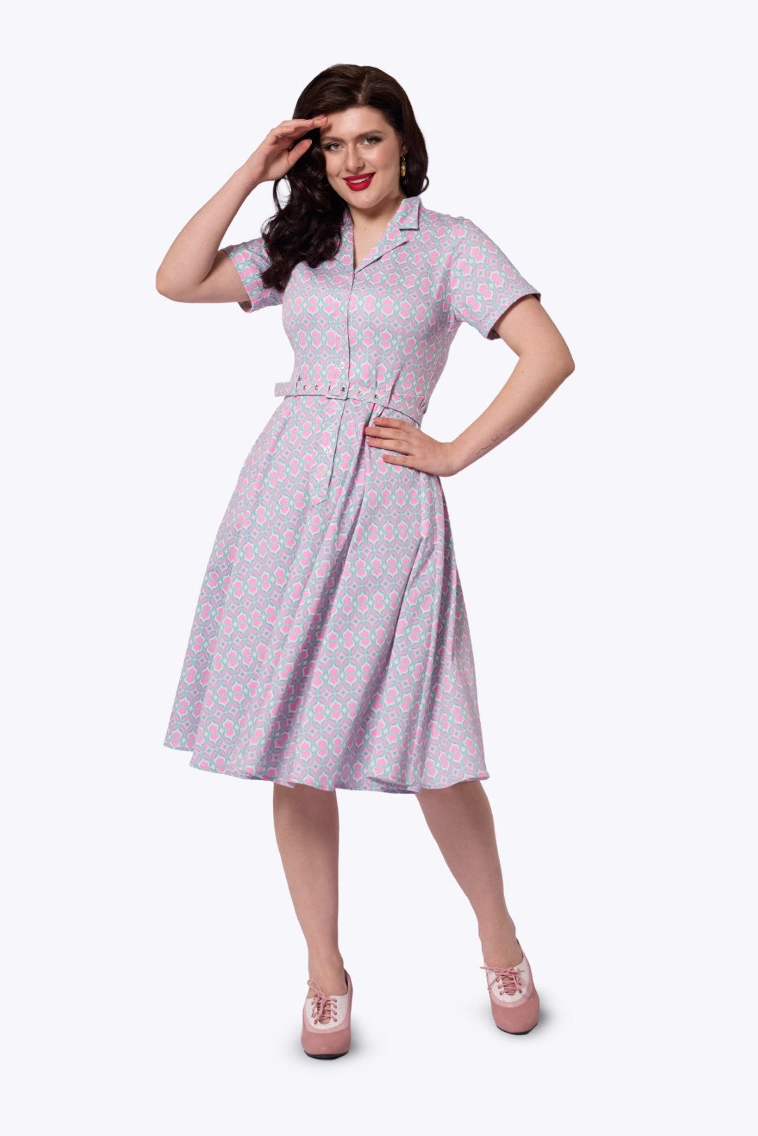 Caterina Pink Prism Swing Dress