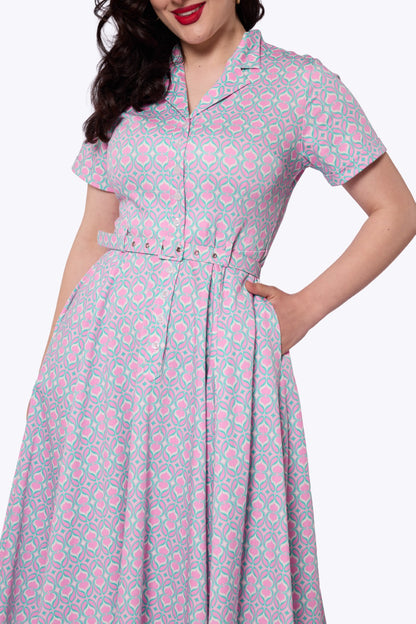Caterina Pink Prism Swing Dress