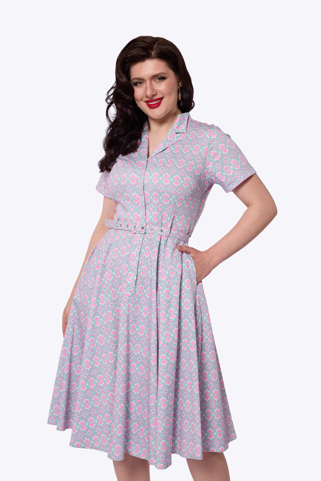 Caterina Pink Prism Swing Dress