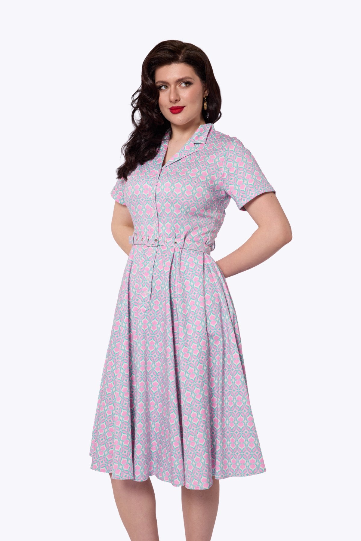 Caterina Pink Prism Swing Dress