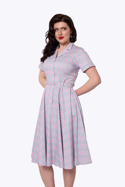 Caterina Pink Prism Swing Dress