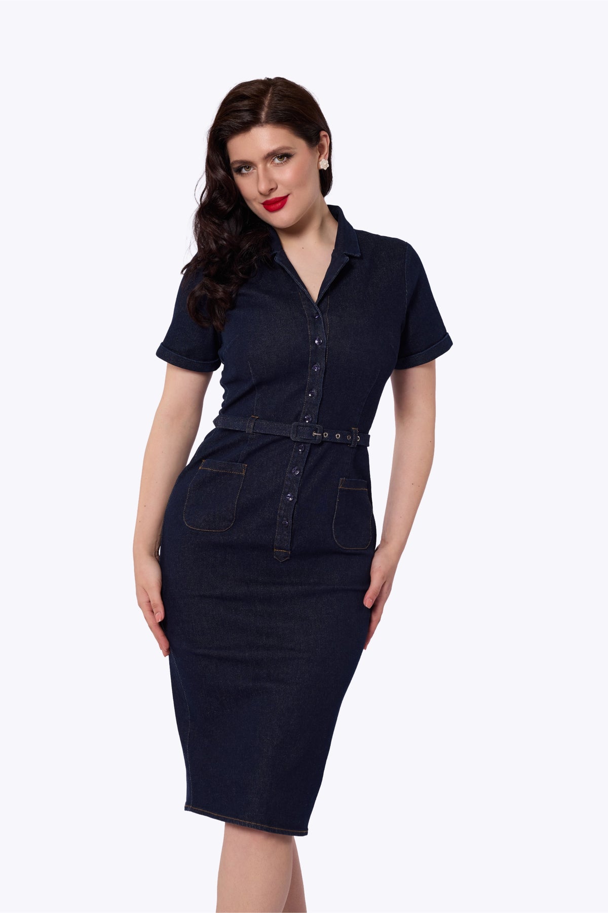 Caterina Denim Pencil Dress