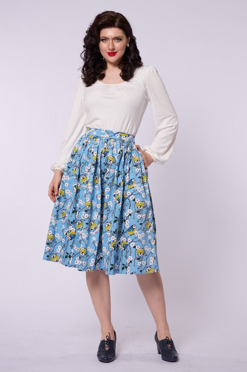 Jasmine Blossom Birds Skirt