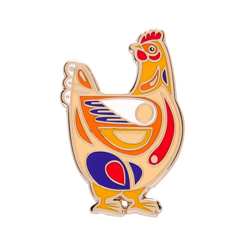 Erstwilder Bessie the Chicken Enamel Pin