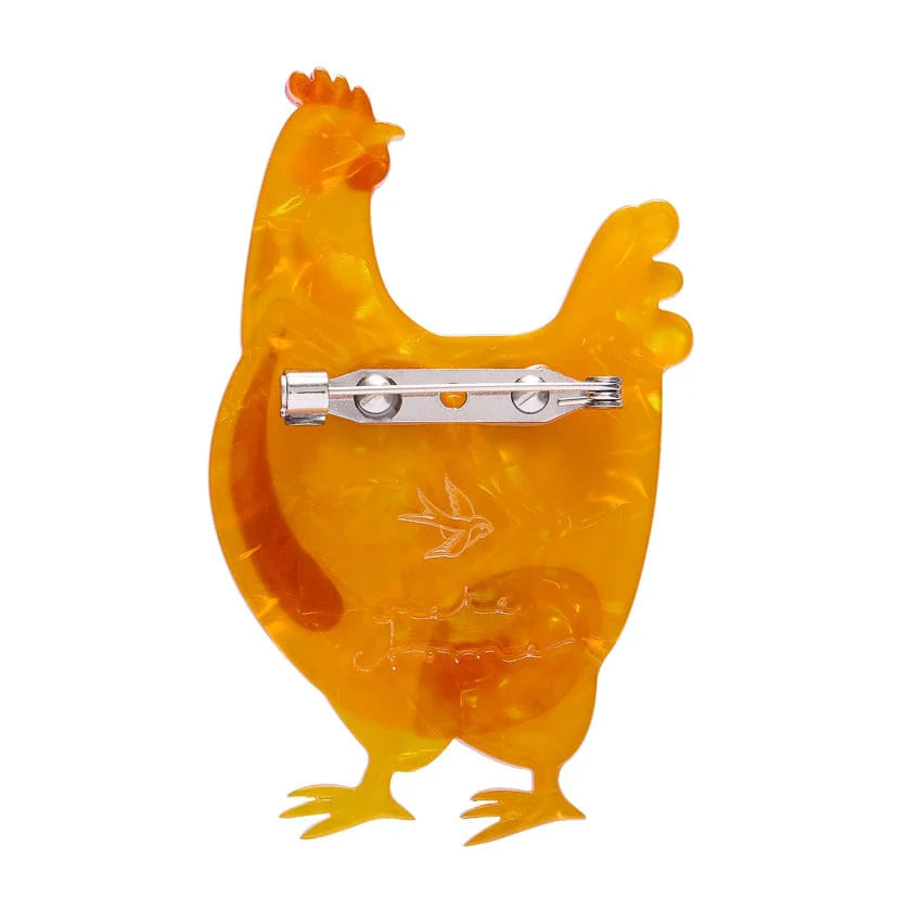 Erstwilder Bessie the Chicken Brooch