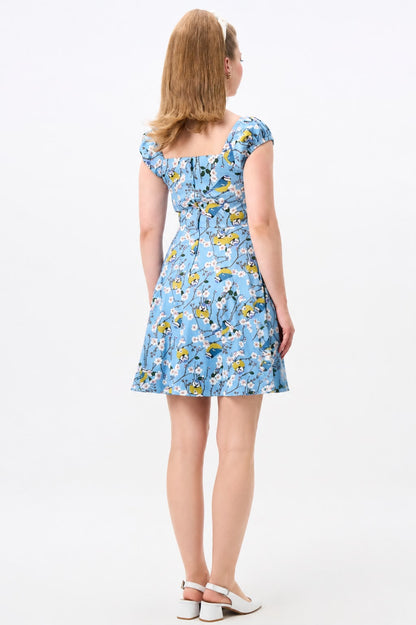 Dolores Blossom Birds Mini Dress