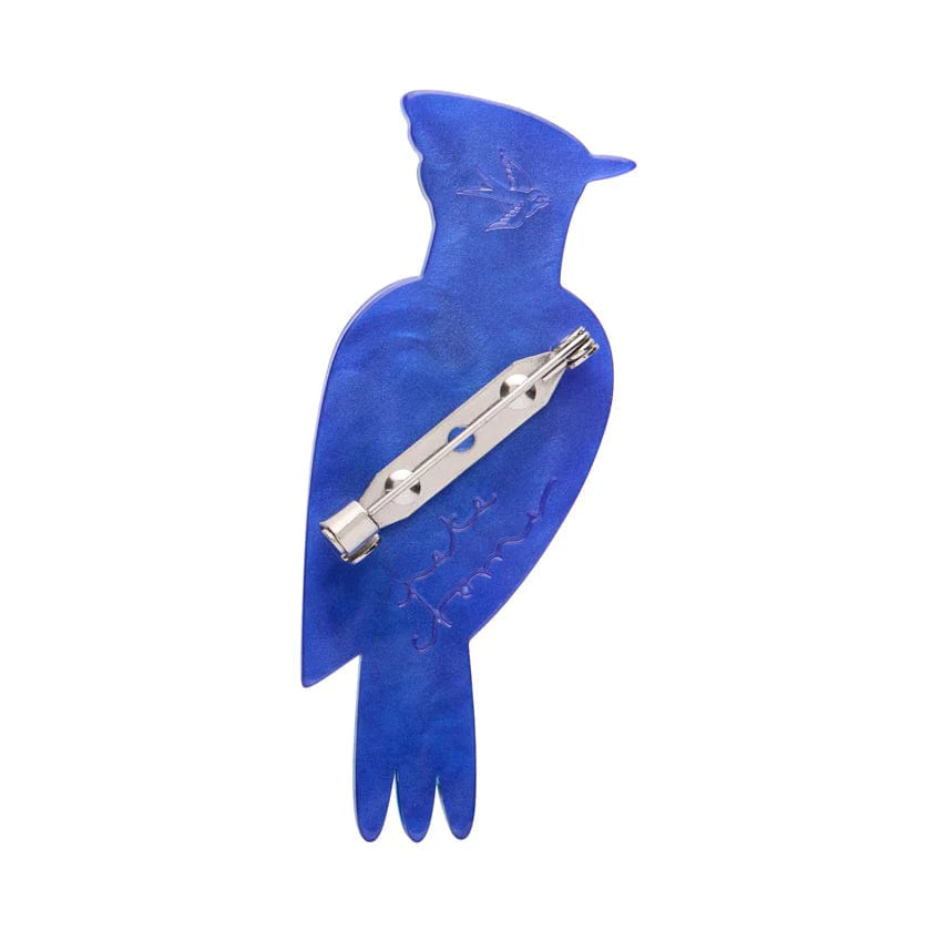 Erstwilder The Boisterous Blue Jay Brooch