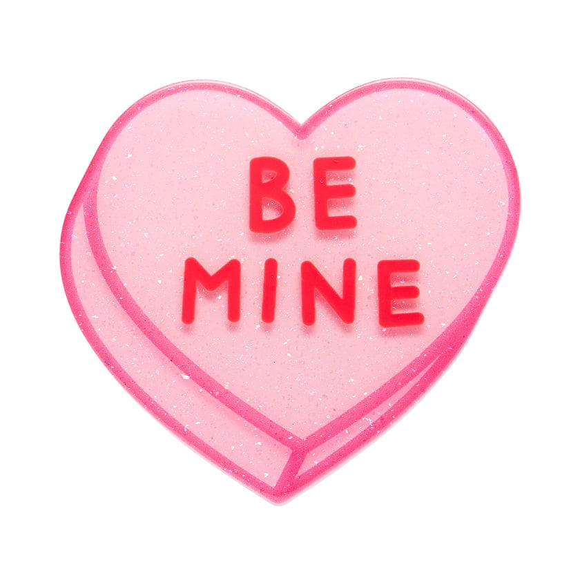 Erstwilder Candy Heart Simplified Mini Brooch – Pink