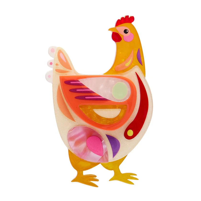 Erstwilder Bessie the Chicken Brooch