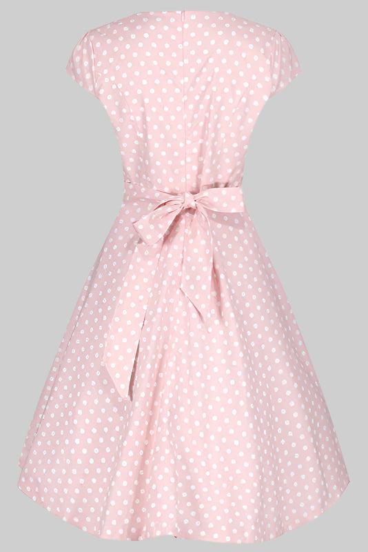 Dawn Rose Pink Polka Dot Dress