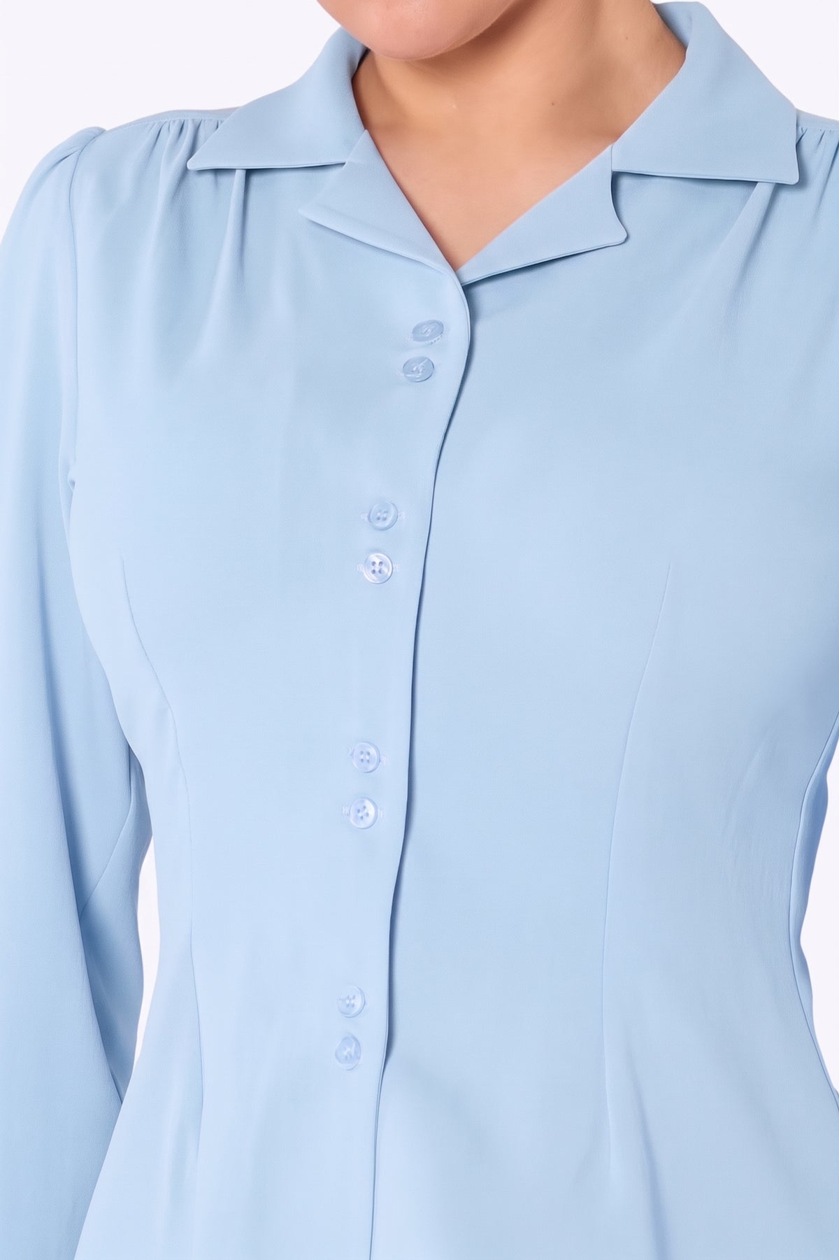 Pepper 40s Blouse Powder Blue